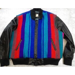 Vintage Torel Jacket Mens 2XL Wool Leather Western Southwest Bomber Coat USA 90s